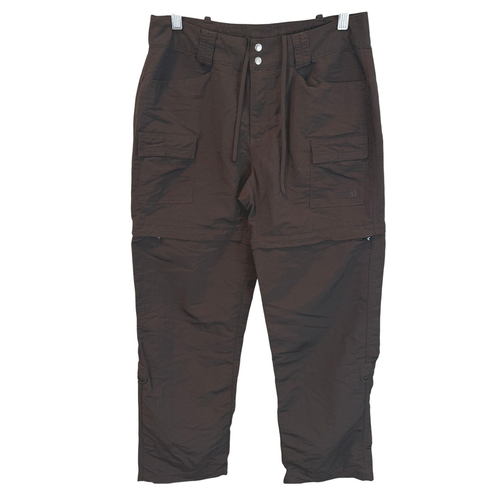 The North Face Women's Brown Zip Off‎ Cargo Pants Shorts Size 8
